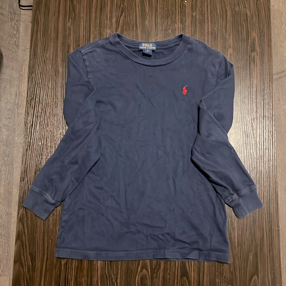 Boys Blue Size 7 Long Sleeve Ralph Lauren Polo Tee